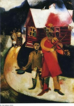 現代のバイオリン弾き マルク・シャガール Oil Paintings